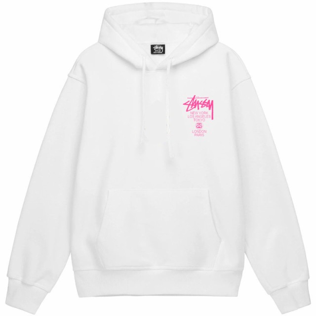 STUSSY ステューシー パーカー 反転デザイン ストックロゴ M ネイビー ...